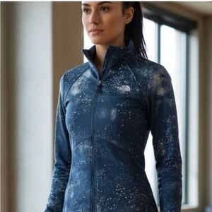 Women’s north face starry night celestial stars zip up sweater
